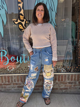 Load image into Gallery viewer, Paper Lace Butterfly Patchwork Pants
