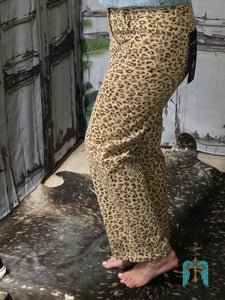 Risen Leopard MR Ankle Slim Straight Pants