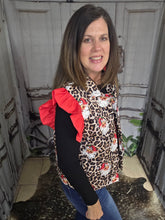 Load image into Gallery viewer, Santa And Leopard Puffer Vest

