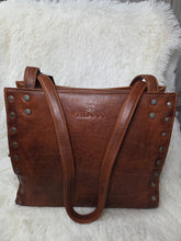 Load image into Gallery viewer, Zidana Aria Amethyst Veg Tanned Leather Tote Bag
