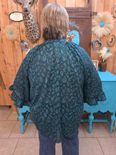 Load image into Gallery viewer, Umgee Teal Leopard Whisper Top
