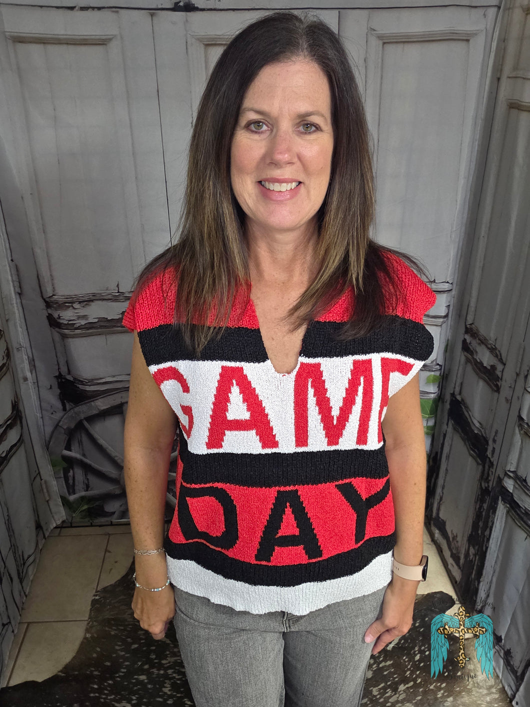 Gameday Sleeveless Knit Top