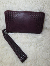 Load image into Gallery viewer, Zidana Elko Braided Veg Tanned Leather Wallet-Merlot Smoke

