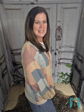 Load image into Gallery viewer, Patchwork Banded Drop Shoulder Cardigan
