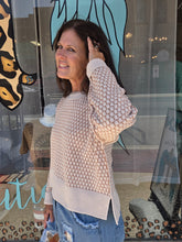 Load image into Gallery viewer, Geometric Check Sweater-Ivory
