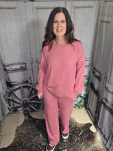 Load image into Gallery viewer, Soft Lounge/pajama Set-Dark Red
