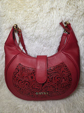 Load image into Gallery viewer, Alanna Embossed Leather Bag-Red
