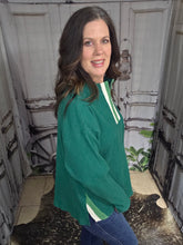 Load image into Gallery viewer, Ribbed Long-Sleeved Top-Green
