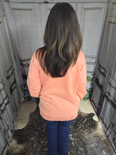 Load image into Gallery viewer, Coral Acid Washed Sweatshirt w/pockets
