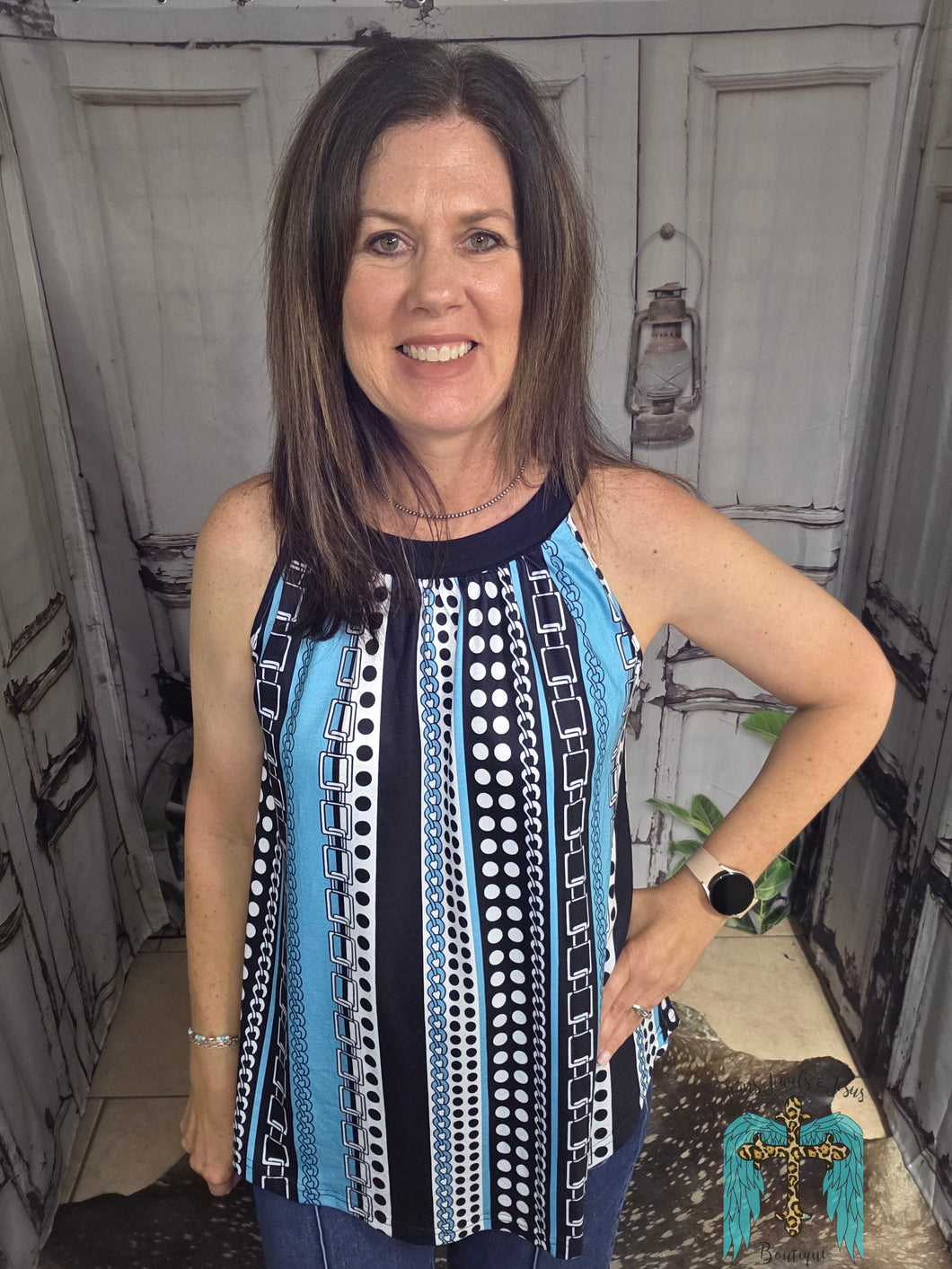 Serape Printed Sleeveless Top