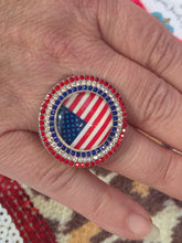 Load image into Gallery viewer, Flag Bling Stretch Ring
