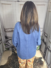 Load image into Gallery viewer, Risen Balloon-Sleeve Denim Top
