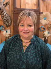Load image into Gallery viewer, Umgee Teal Leopard Whisper Top
