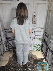 Make A Wish Lounge/Travel Set-Heather Grey