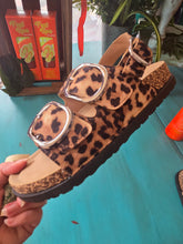 Load image into Gallery viewer, Leopard Print Triple Buckle Sandal
