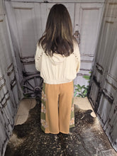 Load image into Gallery viewer, Rust Flower Patchwork Terry Knit Pant - Jeans Jewels and Jesus Boutique
