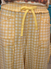Load image into Gallery viewer, Soft Brushed Checkered Barrel Knit Pants-Yellow - Jeans Jewels and Jesus Boutique
