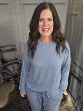 Load image into Gallery viewer, Soft Lounge/pajama Set-Dusty Blue - Jeans Jewels and Jesus Boutique
