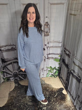 Load image into Gallery viewer, Soft Lounge/pajama Set-Dusty Blue - Jeans Jewels and Jesus Boutique
