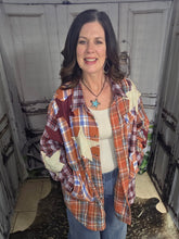 Load image into Gallery viewer, Star Patch Flannel Shirt - Jeans Jewels and Jesus Boutique

