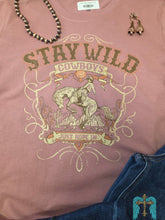 Load image into Gallery viewer, Stay Wild Cowboys Tee - Jeans Jewels and Jesus Boutique
