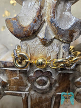 Load image into Gallery viewer, Two Toned Oval Link Textured Necklace - Jeans Jewels and Jesus Boutique
