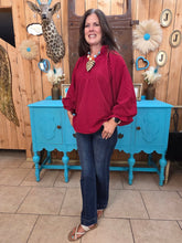 Load image into Gallery viewer, Umgee Crimson Top - Jeans Jewels and Jesus Boutique
