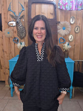 Load image into Gallery viewer, Umgee High Neck Top With Polka Dot Band/Trim - Jeans Jewels and Jesus Boutique
