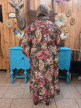 Load image into Gallery viewer, Umgee Olive Floral Tiered Maxi Dress - Jeans Jewels and Jesus Boutique
