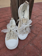 Load image into Gallery viewer, Very G Aman Pearls Natural Sneaker - Jeans Jewels and Jesus Boutique
