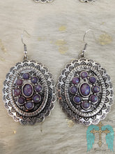 Load image into Gallery viewer, Western Concho with Opal Stone Earring - Jeans Jewels and Jesus Boutique
