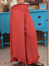 Load image into Gallery viewer, Western Ruffled Wide Leg Pants-Orange - Jeans Jewels and Jesus Boutique
