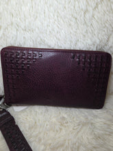 Load image into Gallery viewer, Zidana Elko Braided Veg Tanned Leather Wallet-Merlot Smoke - Jeans Jewels and Jesus Boutique
