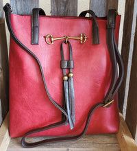 Load image into Gallery viewer, Jane Horse Bit Tote - Red
