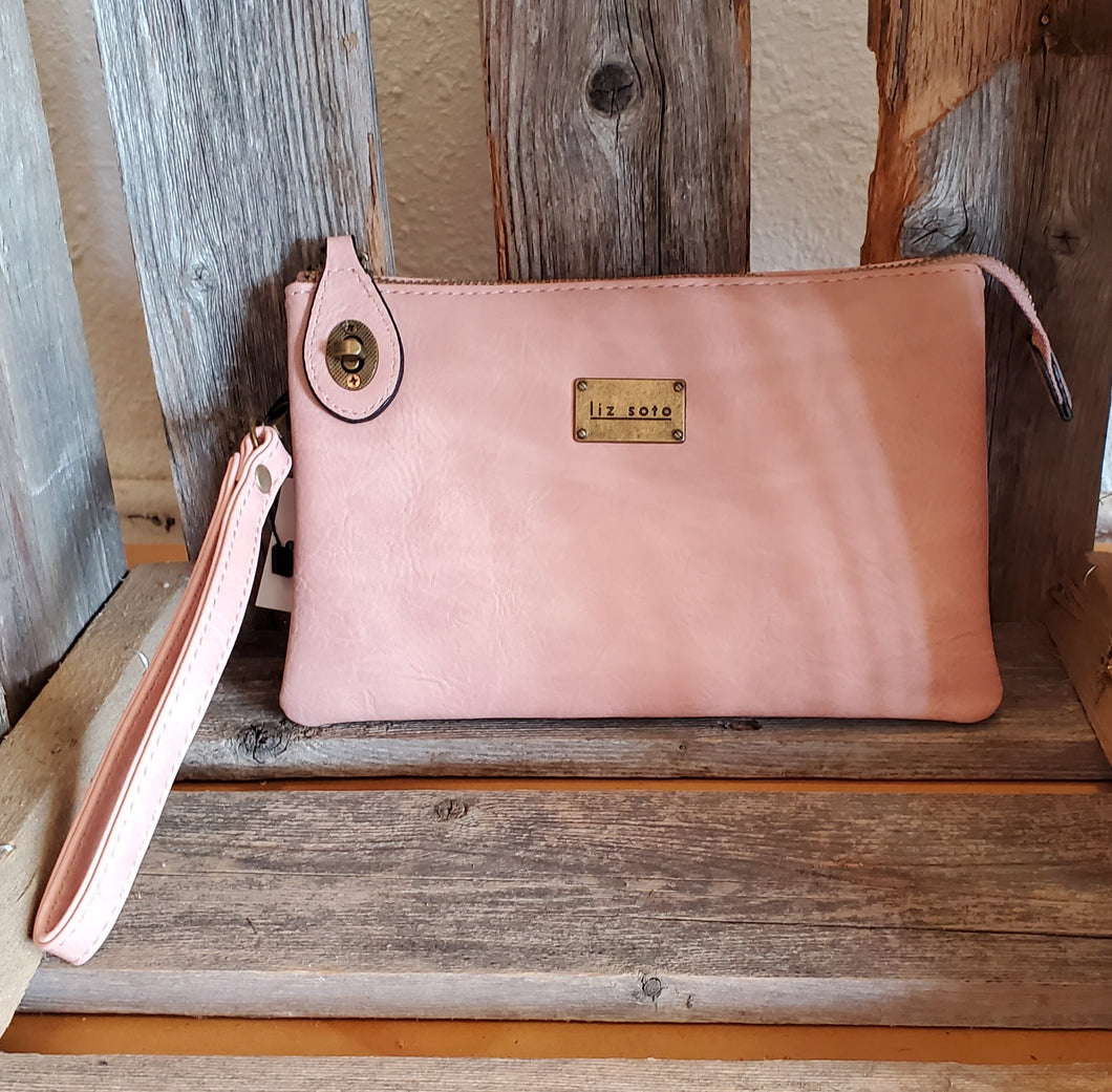 Ella Crossbody/Wristlet - Rose