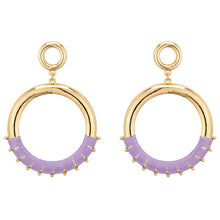Load image into Gallery viewer, Circle Thread Post Earrings - 5 Colors
