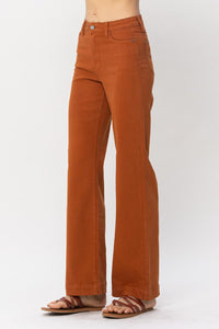 Auburn Orange Wide Leg Jean by Judy Blue