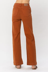 Auburn Orange Wide Leg Jean by Judy Blue