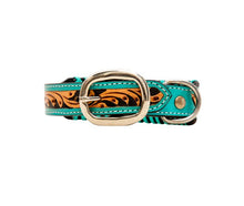 Load image into Gallery viewer, Acety Hand-Tooled Leather Dog Collar
