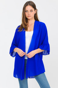 Royal Blue Short Sheer Kimono