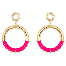Load image into Gallery viewer, Circle Thread Post Earrings - 5 Colors - Jeans Jewels and Jesus Boutique

