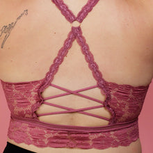 Load image into Gallery viewer, Juliette Deluxe Lace Bralette - Tea Rose
