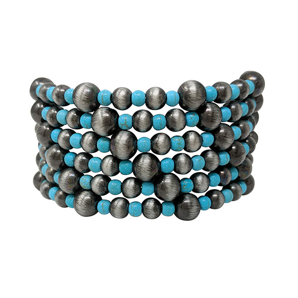 Western Stone Wire Bracelet - Turquoise