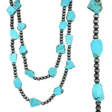 Chip Stone Long Necklace - 2 Colors