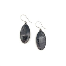 Load image into Gallery viewer, Kashi Semiprecious Stone Earrings - Black Fossil Coral - Jeans Jewels and Jesus Boutique

