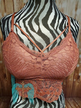 Load image into Gallery viewer, Luna Lace Bralette - Brick - Jeans Jewels and Jesus Boutique
