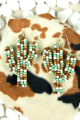 Turquoise Multi Amargosa Cactus Earrings