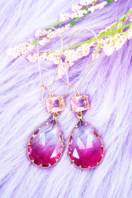 Gala Pink Iridescent Gemstone Earrings